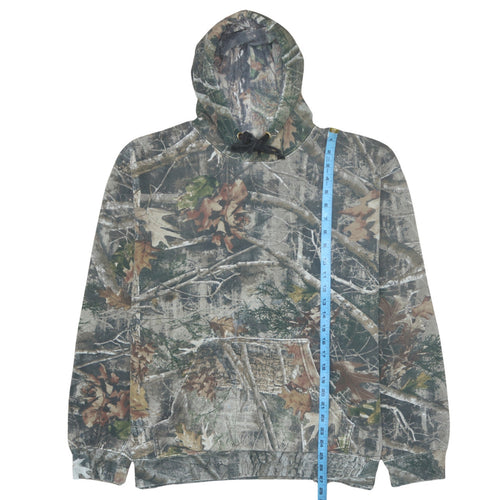 Country Wear Mens Camouflage Hooded Fleece Jacket L Multicoloured