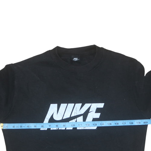 Nike Men's Black Pullover Sweatshirt Size M Crew Neck Logo Sportswear