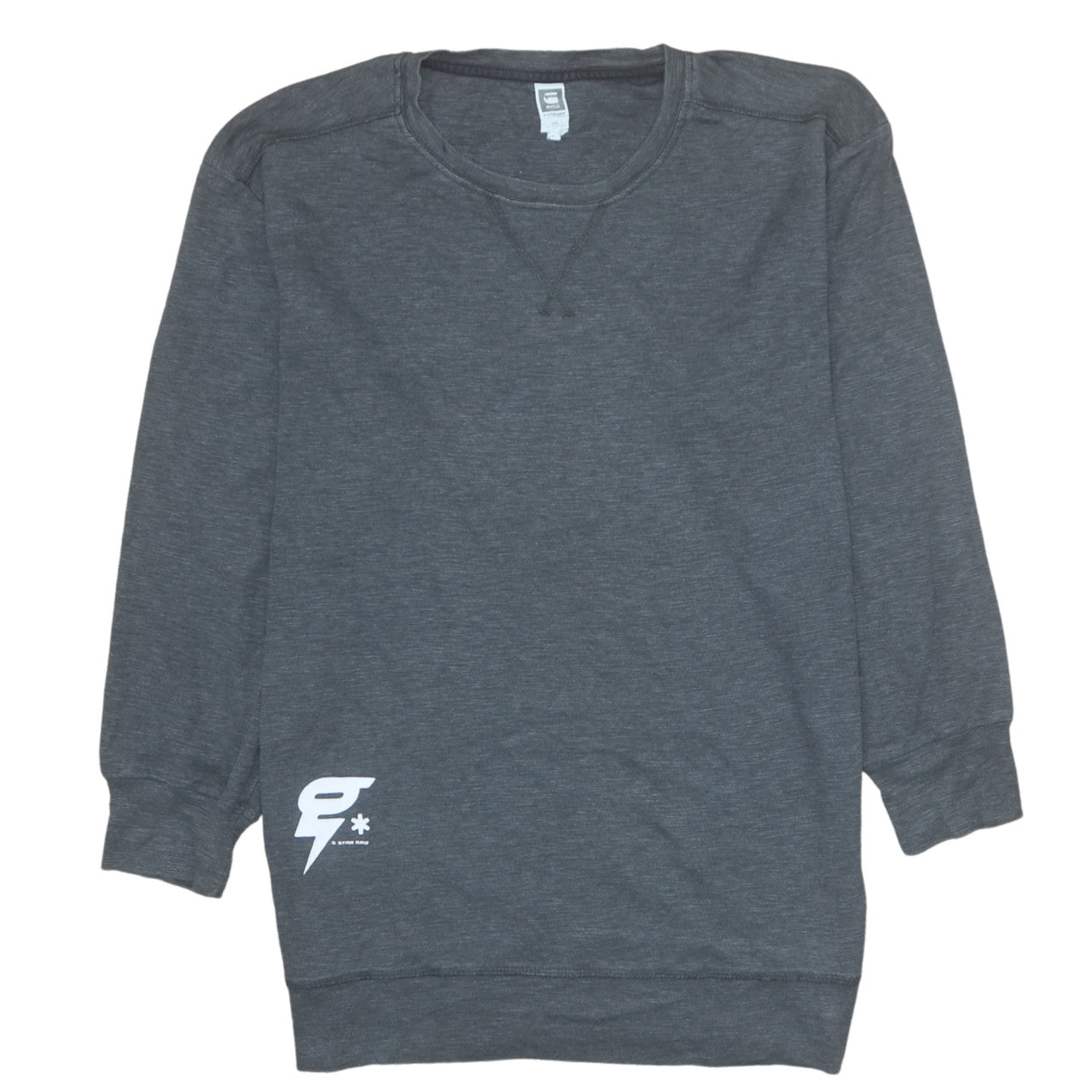 G-Star RAW Men's Grey Crew Neck Pullover Sweatshirt Size M