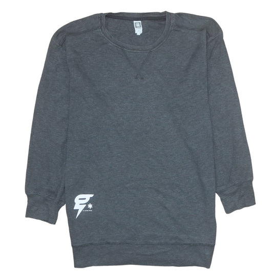 G-Star RAW Men's Grey Crew Neck Pullover Sweatshirt Size M