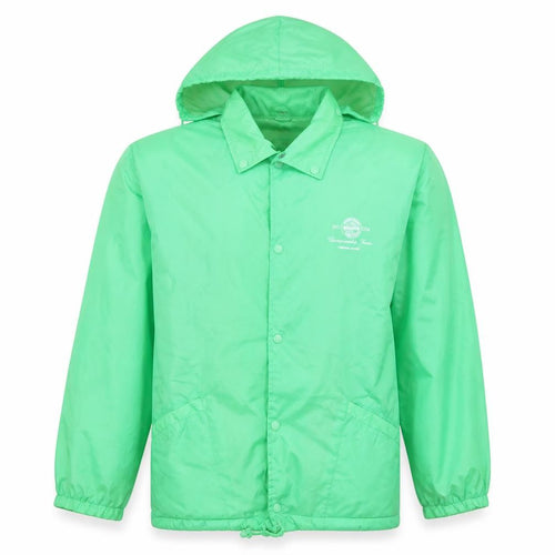 All American Men's Green Hooded Windbreaker Jacket L Sports College Style