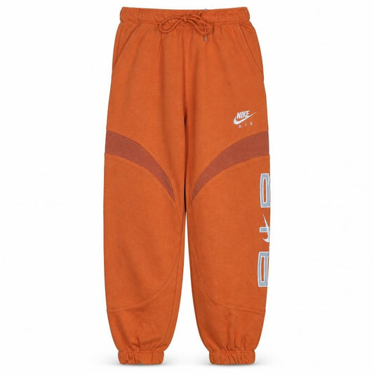 Front view of Nike Air Men's Orange Jogger Sweatpants XS Drawstring Elastic Waist Athleticwear