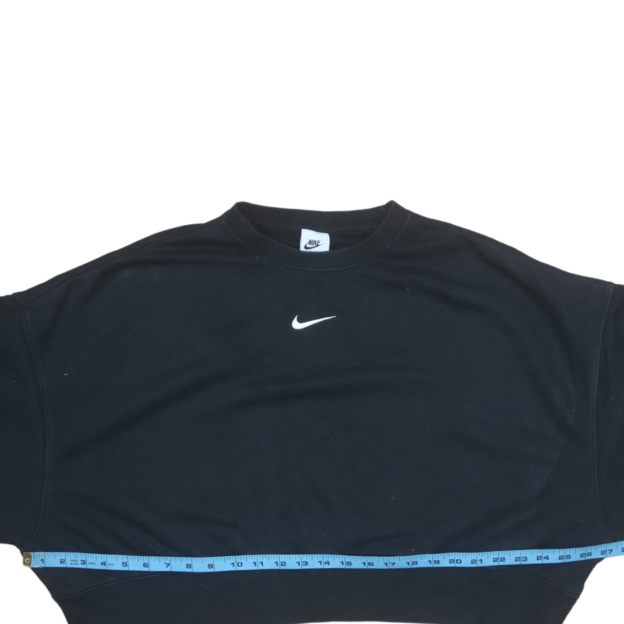 Nike Men’s Black Crew Neck Sweatshirt Small Regular Fit Fleece Pullover