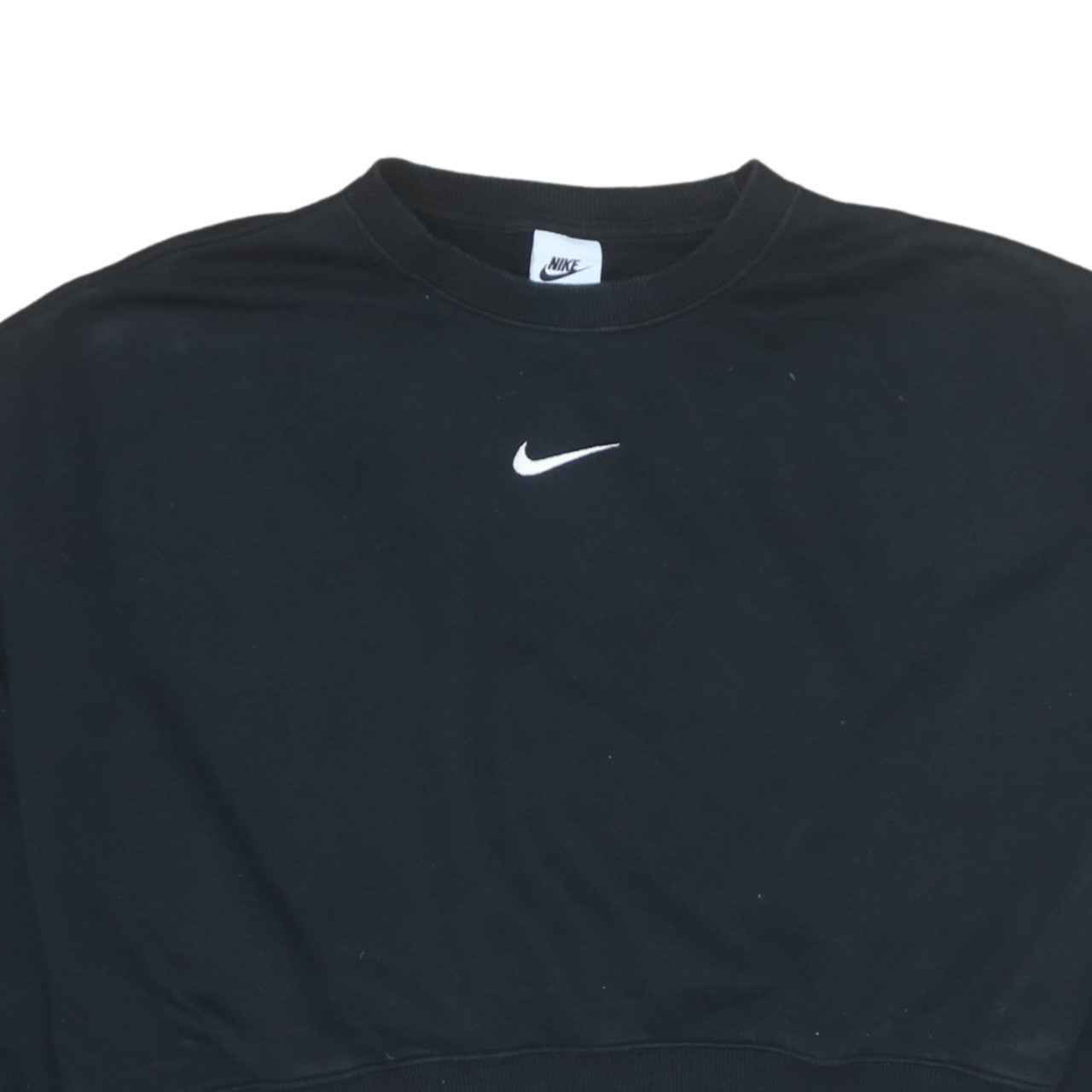 Nike Men’s Black Crew Neck Sweatshirt Small Regular Fit Fleece Pullover