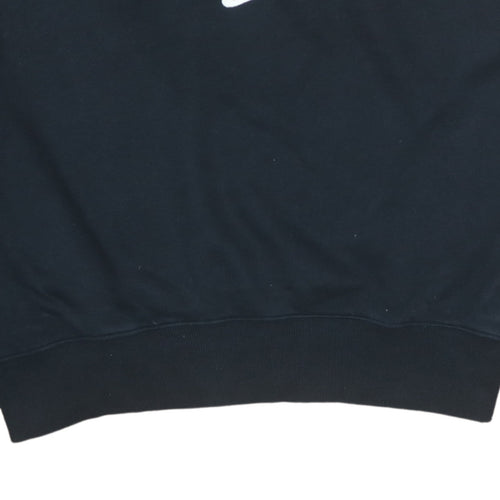 Nike Men’s Black Crew Neck Sweatshirt Small Regular Fit Fleece Pullover