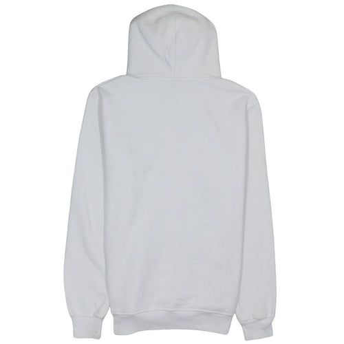 Nike Men's White Pullover Hoodie M Sports Logo Fleece Sweatshirt