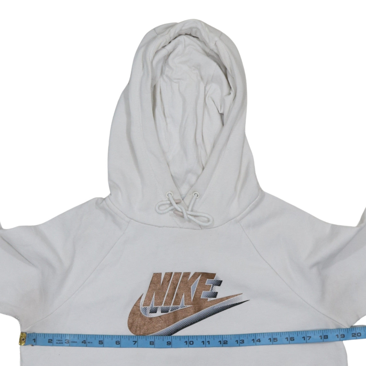 Nike Men White Pullover Hoodie Small Graphic Logo Sportswear