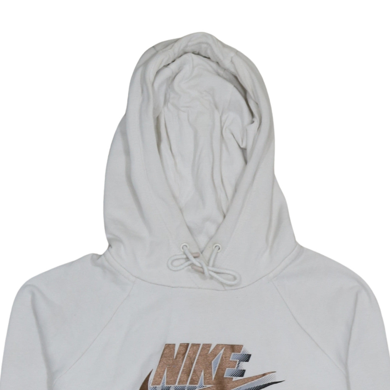 Nike Men White Pullover Hoodie Small Graphic Logo Sportswear