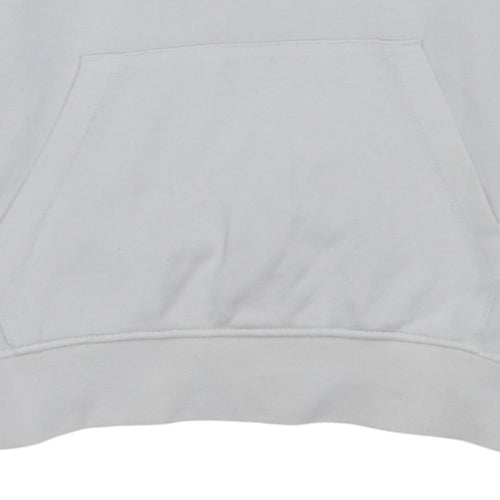 Nike Men White Pullover Hoodie Small Graphic Logo Sportswear