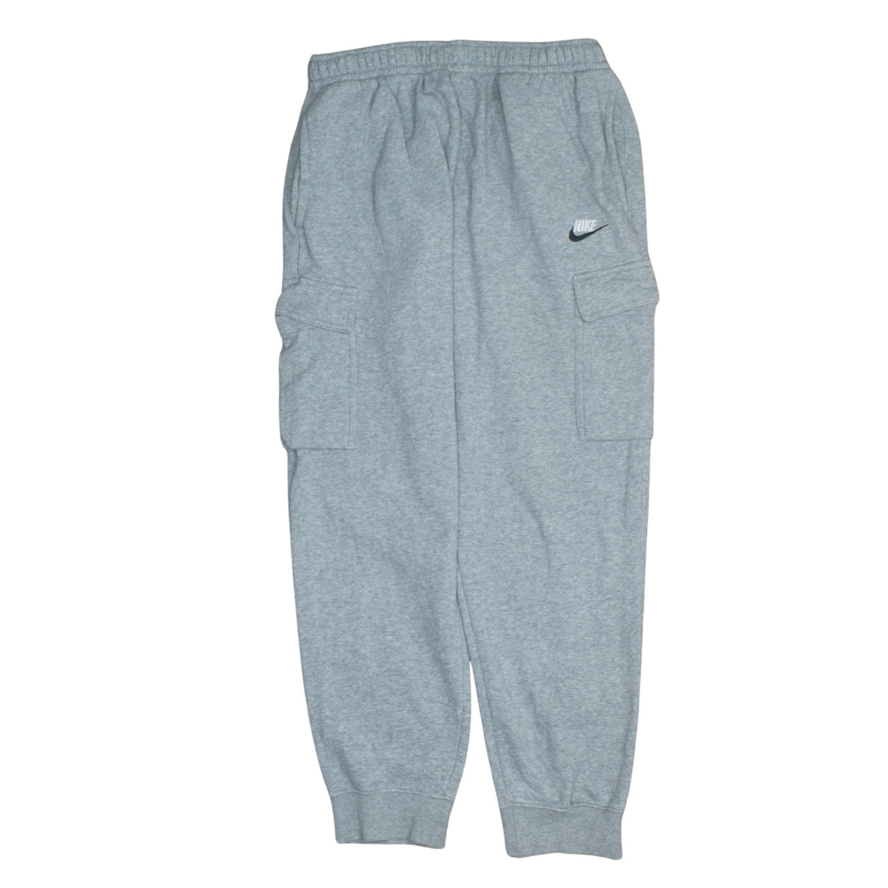 Nike Men's Grey Fleece Jogger Cargo Sweatpants Size L