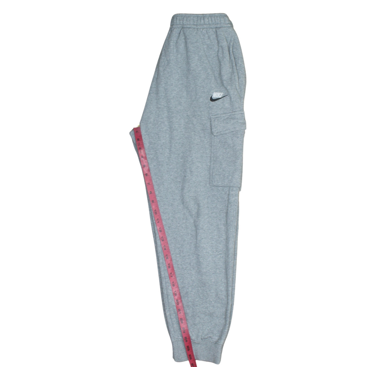 Nike Men's Grey Fleece Jogger Cargo Sweatpants Size L