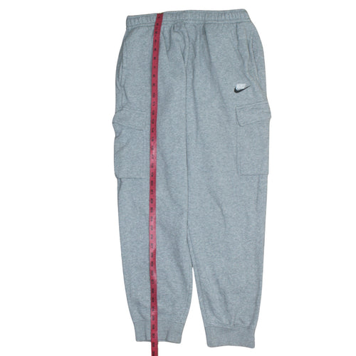 Nike Men's Grey Fleece Jogger Cargo Sweatpants Size L