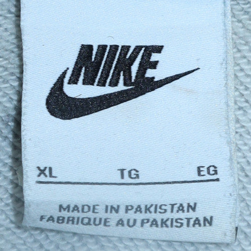 Nike Men's Grey XL Pullover Hoodie Fleece Regular Fit Sportswear