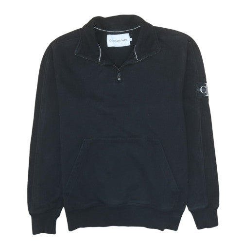 Calvin Klein Jeans Men's Black 1/4 Zip Sweatshirt Size S