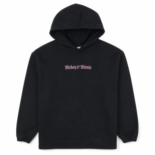ASOS DESIGN x Disney Men’s Black Hoodie L Mickey & Minnie Graphic Pullover