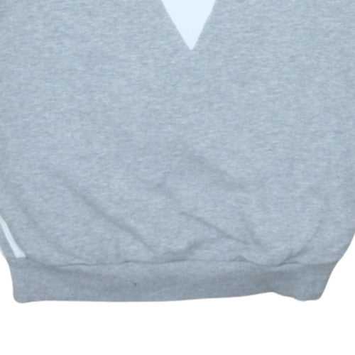 Adidas Womens Grey Pink Colourblock Crew Neck Sweatshirt Size 10