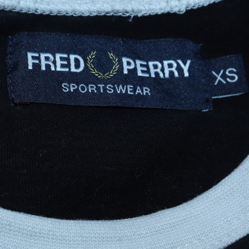 Fred Perry Men's Black XS Crew Neck Long Sleeve Logo Sweatshirt