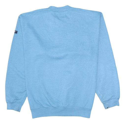 Reebok Mens Blue Small Pullover Sweatshirt Crew Neck Logo Retro