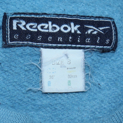 Reebok Mens Blue Small Pullover Sweatshirt Crew Neck Logo Retro