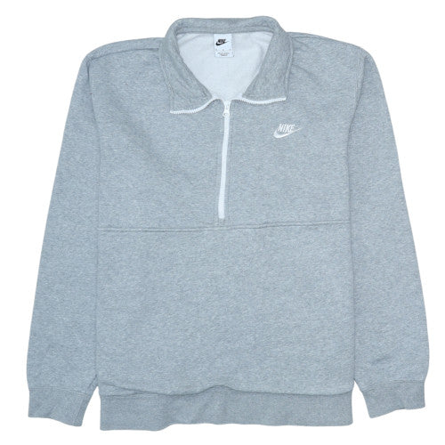 Nike Men's Grey XL 1/2 Zip Fleece Sweatshirt Regular Fit