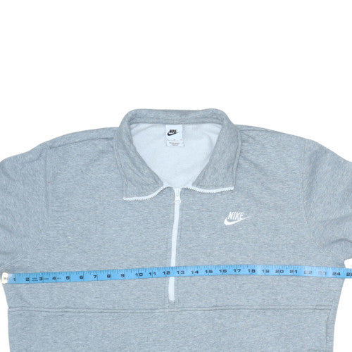 Nike Men's Grey XL 1/2 Zip Fleece Sweatshirt Regular Fit