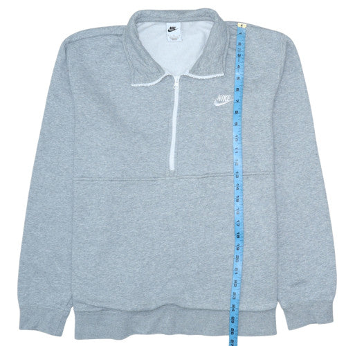 Nike Men's Grey XL 1/2 Zip Fleece Sweatshirt Regular Fit