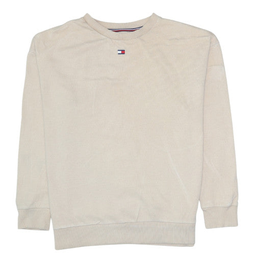 Tommy Hilfiger Men's Beige Crew Neck Pullover Sweatshirt M