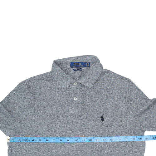 Ralph Lauren Men's Grey Long Sleeve Slim Fit Polo Shirt Size M