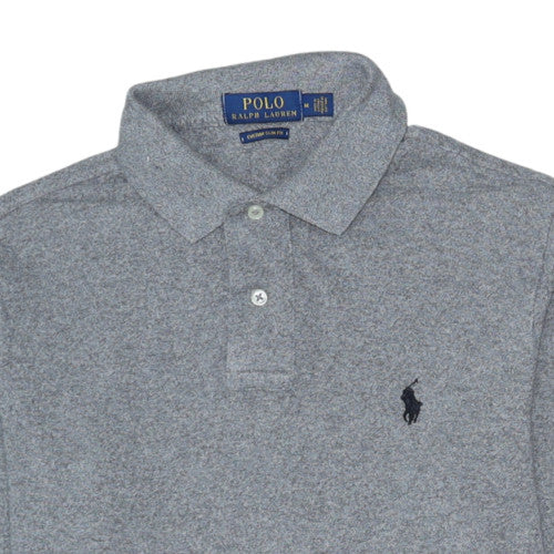 Ralph Lauren Men's Grey Long Sleeve Slim Fit Polo Shirt Size M