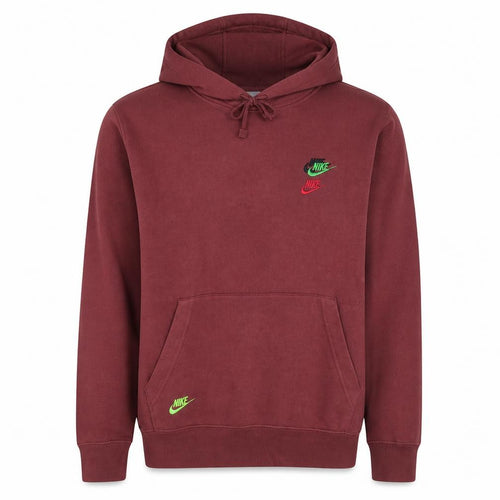 Nike Men's Brown Pullover Hoodie L Logo Graphic Fleece Sweatshirt