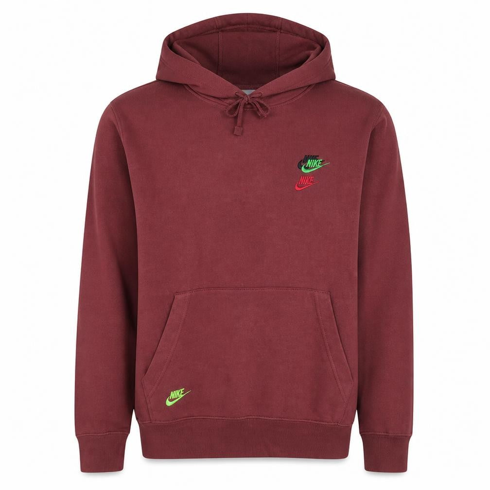 Nike Men's Brown Pullover Hoodie L Logo Graphic Fleece Sweatshirt