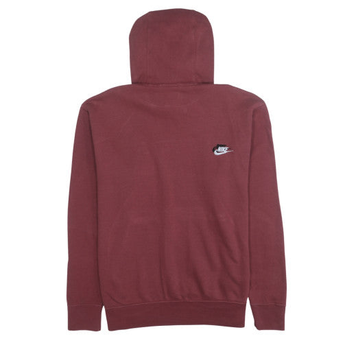 Nike Men's Brown Pullover Hoodie L Logo Graphic Fleece Sweatshirt