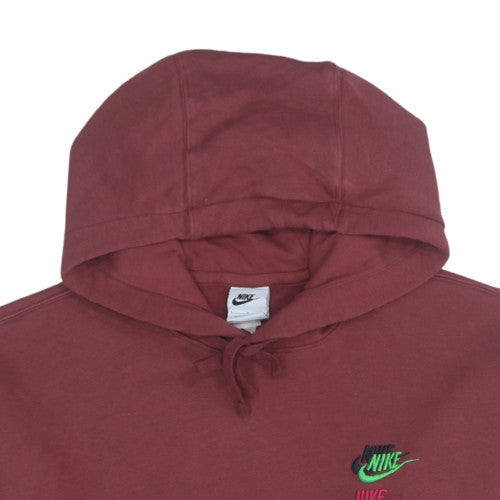 Nike Men's Brown Pullover Hoodie L Logo Graphic Fleece Sweatshirt