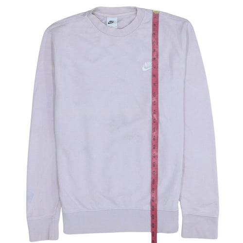 Nike Womens Lilac Crew Neck Pullover Sweatshirt Size S Cotton Blend