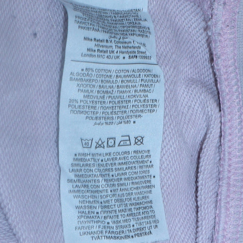 Nike Womens Lilac Crew Neck Pullover Sweatshirt Size S Cotton Blend