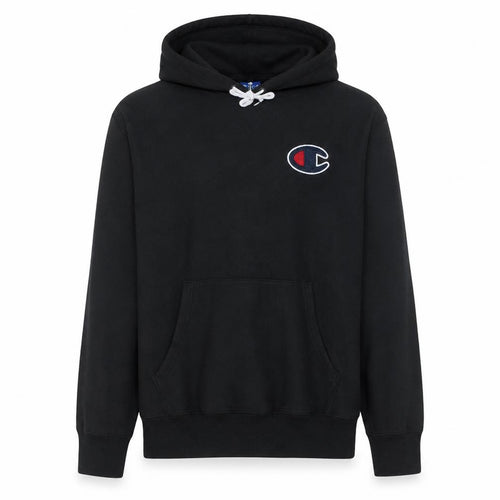 Champion Men's Black XL Pullover Hoodie Fleece Logo Sweatshirt