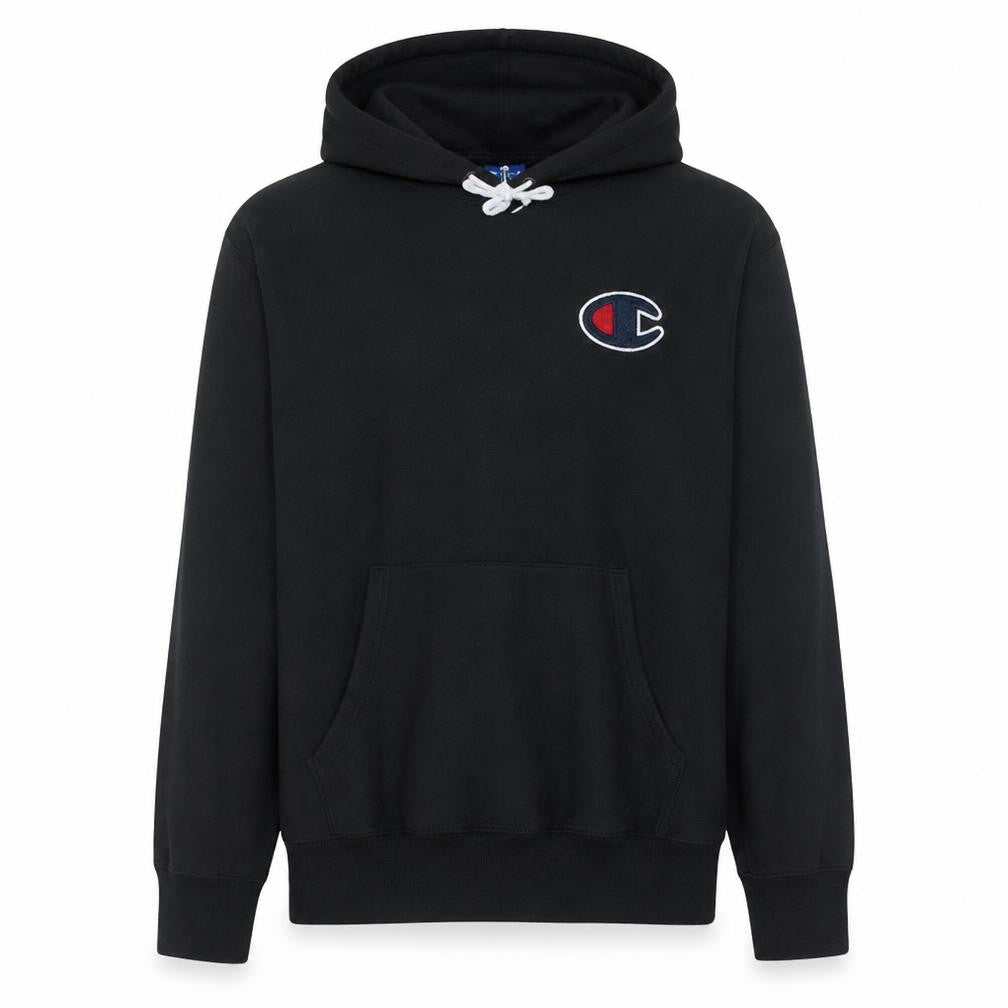 Champion Men's Black XL Pullover Hoodie Fleece Logo Sweatshirt