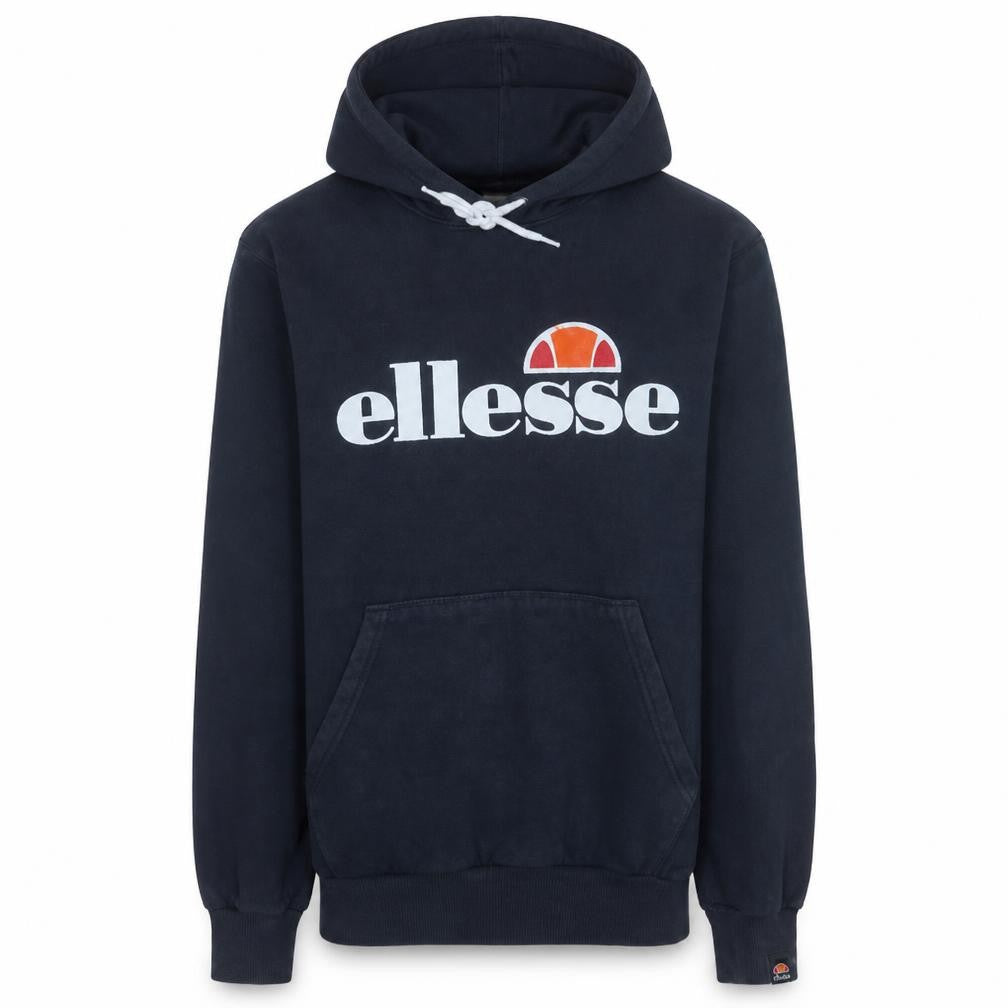 Front view of Ellesse women’s navy hoodie uk 12 pullover hooded sweatshirt