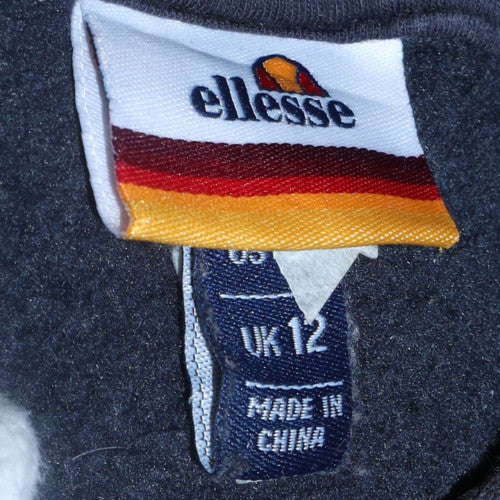 Ellesse Womens Navy Hoodie UK 12 Pullover Hooded Sweatshirt