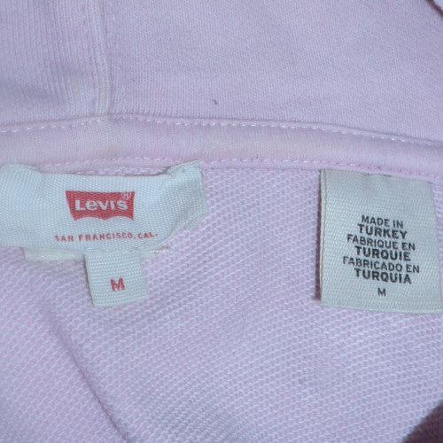 Levi's Women's Pink Pullover Hoodie Medium Cotton Logo Casual