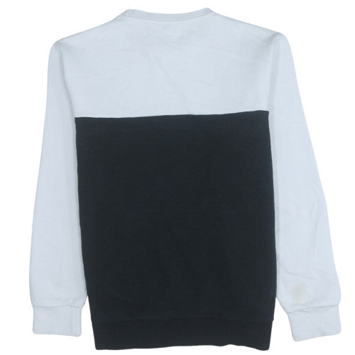 Ellesse Men's Tricolour Crew Neck Sweatshirt Black White Red Size M