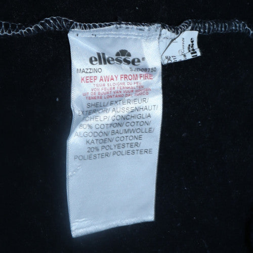Ellesse Men's Tricolour Crew Neck Sweatshirt Black White Red Size M
