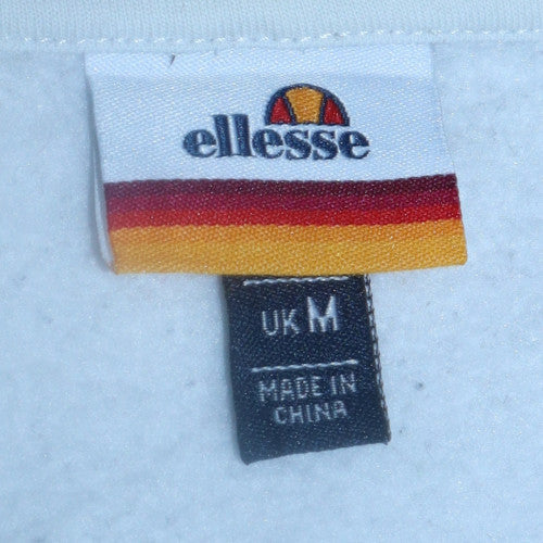 Ellesse Men's Tricolour Crew Neck Sweatshirt Black White Red Size M