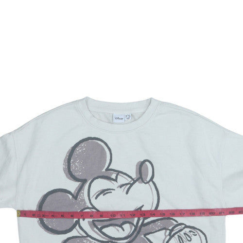 Primark Disney Women White Mickey Mouse Pullover Sweatshirt Size S
