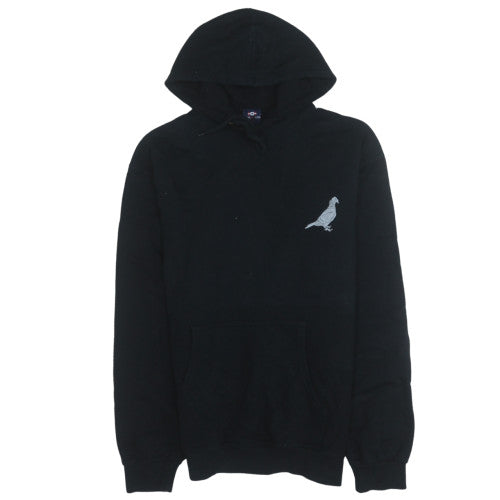 Stars & Stripes Men's Black Medium Pullover Hoodie with Embroidered Bird