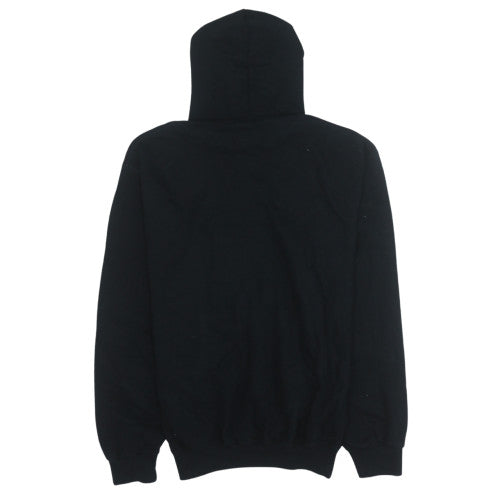 Stars & Stripes Men's Black Medium Pullover Hoodie with Embroidered Bird