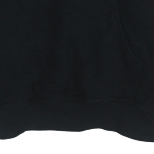 Stars & Stripes Men's Black Medium Pullover Hoodie with Embroidered Bird