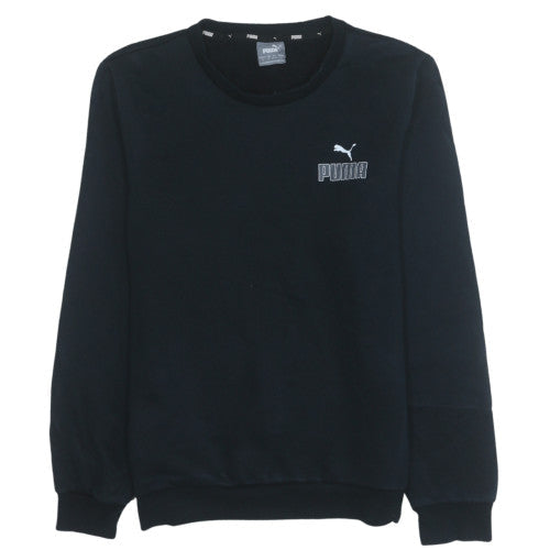 Puma Mens Black Small Crew Neck Fleece Sweatshirt
