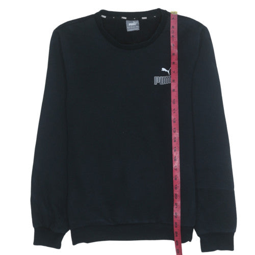 Puma Mens Black Small Crew Neck Fleece Sweatshirt