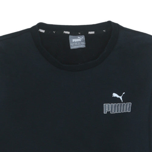 Puma Mens Black Small Crew Neck Fleece Sweatshirt